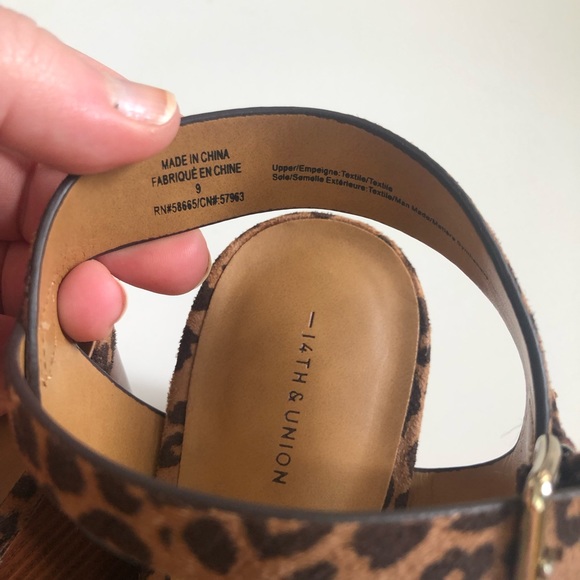 NWT 14th &Union Leopard Faux Suede Shoe - Picture 5 of 7